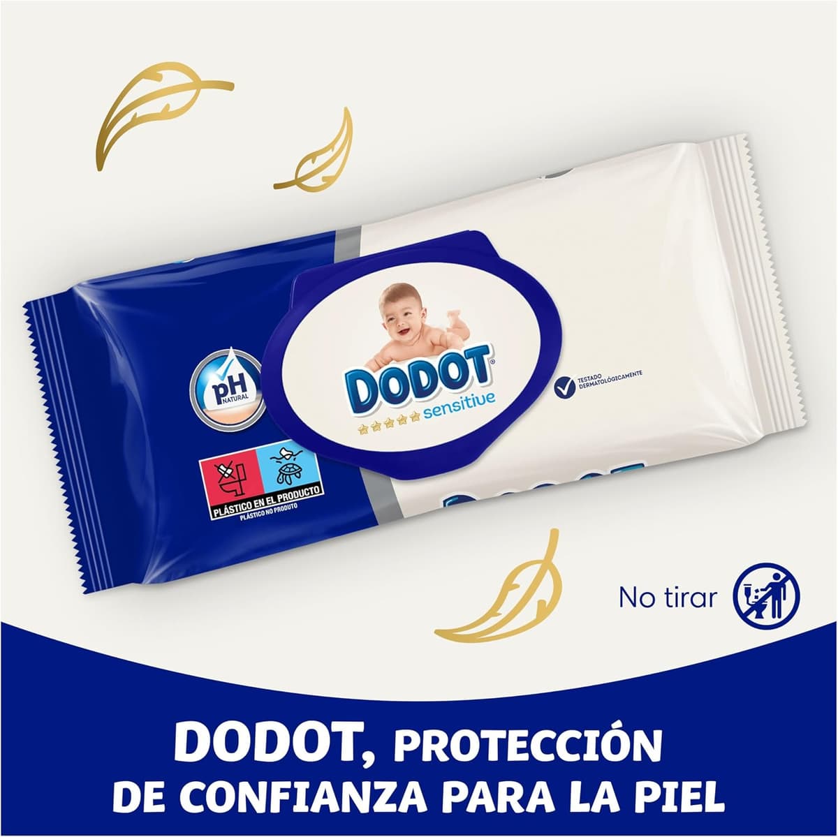 Dodot Toallitas Sensitive para Bebé, 15 Paquetes De 56 Unidades = 840 Toallitas, Óptima Protección para la Piel — view 2