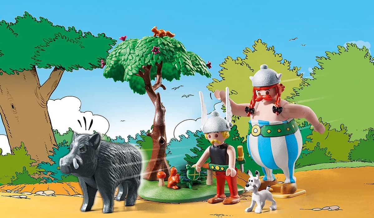 PLAYMOBIL 71160 Astérix La Caza del Jabalí, con Árbol Giratorio, Juguete para Niños a Partir de 5 Años, Multicolor — view 3
