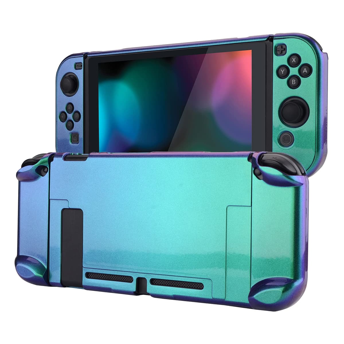 eXtremeRate PlayVital Funda para Nintendo Switch Carcasa Estuche Acoplable Protector Tacto Suave Case de Joycons Protectora Duradera Cover Cáscara para Control Switch Joycon Consola(Matcha Verde) — view 16
