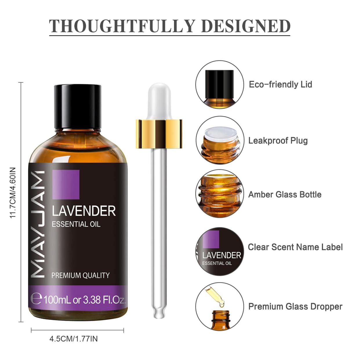 MAYJAM Lavender Essential Oils 100ML, Lavender Oil for Diffuser, Humidifier, DIY, Home, Office — view 8