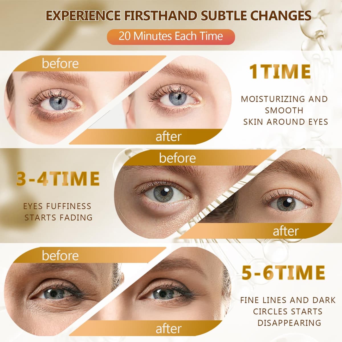 24K Gold Undereye Mask (60 Pcs), Collagen Hydrating Gel Pads, Reduce Puffiness, 30 Pairs Under Eye Patches for Dark Circles Puffy Eyes Treatment, Wrinkle, Women Men Beauty Personal Skin Care Products — view 5