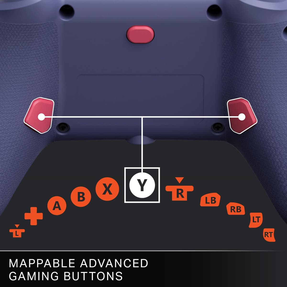 Mando con cable PowerA Advantage Plus para Xbox Series X|S - Flor nocturna, con licencia oficial, controles analógicos de altura regulable, controles analógicos con efecto Hall, botones asignables — view 5
