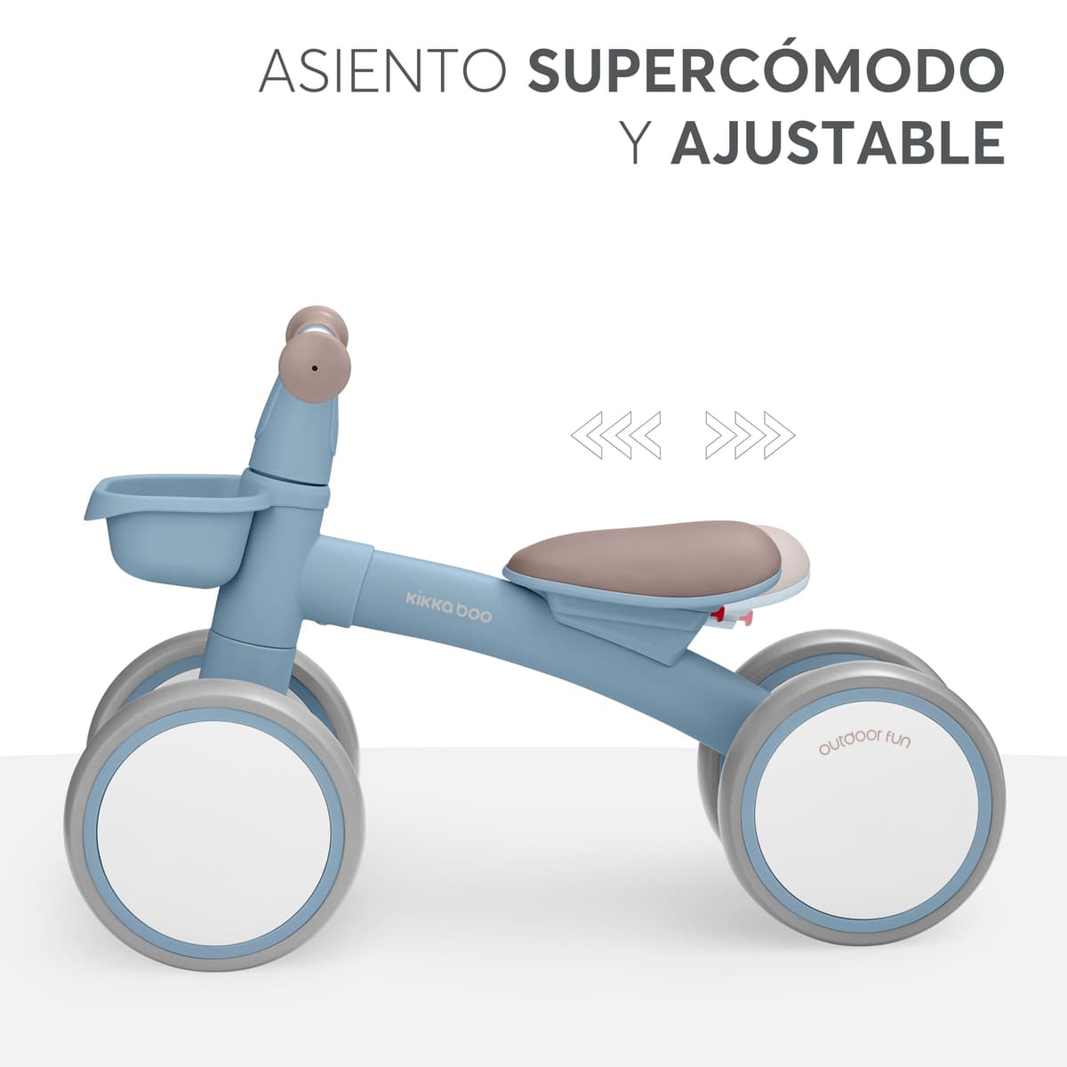 KikkaBoo Bicicleta Sin Pedales ZIPI, Correpasillos Bebé de 1 a 3 Años, Bicicleta Equilibrio, Bici Bebé con Canasta, Ajustable, Juguete para Niños, Azul — view 5