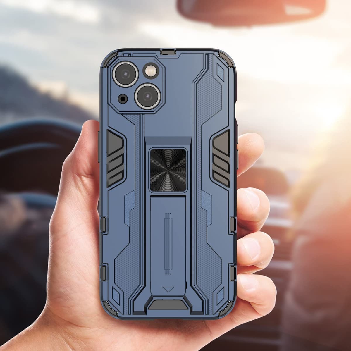 Funda para CMF Phone 2 Pro, Carcasa Antigolpes con Soporte anular metálico, Case Protectora de Grado Militar, Negro — view 1425