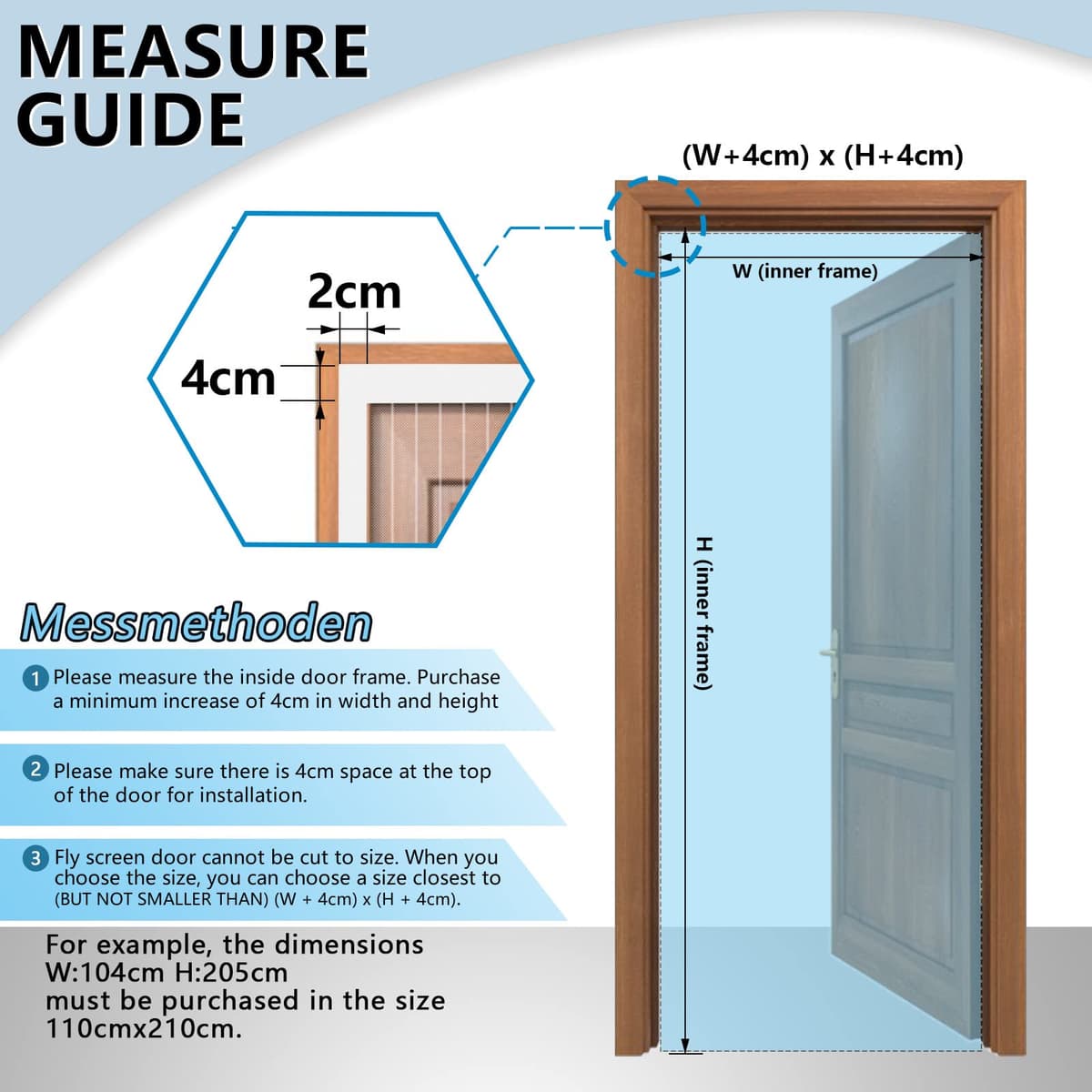 Mosquitera Puerta Magnética 130x210, SHA2WEN Mosquiteras para Puertas Blanco, Disfrute del Buen Verano en Familia — view 5