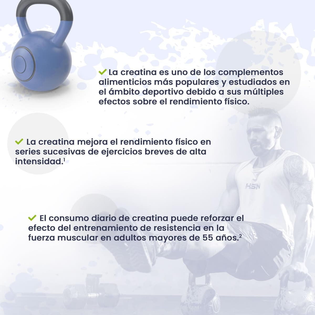 HSN Creatina 100% CREAPURE en Polvo Sin Sabor 500g | 100% Monohidrato de Creatina Micronizada | No Incluye Dosificador | Sin Añadidos y Libre de Contaminantes | No-GMO, Vegano, Sin Gluten — view 6