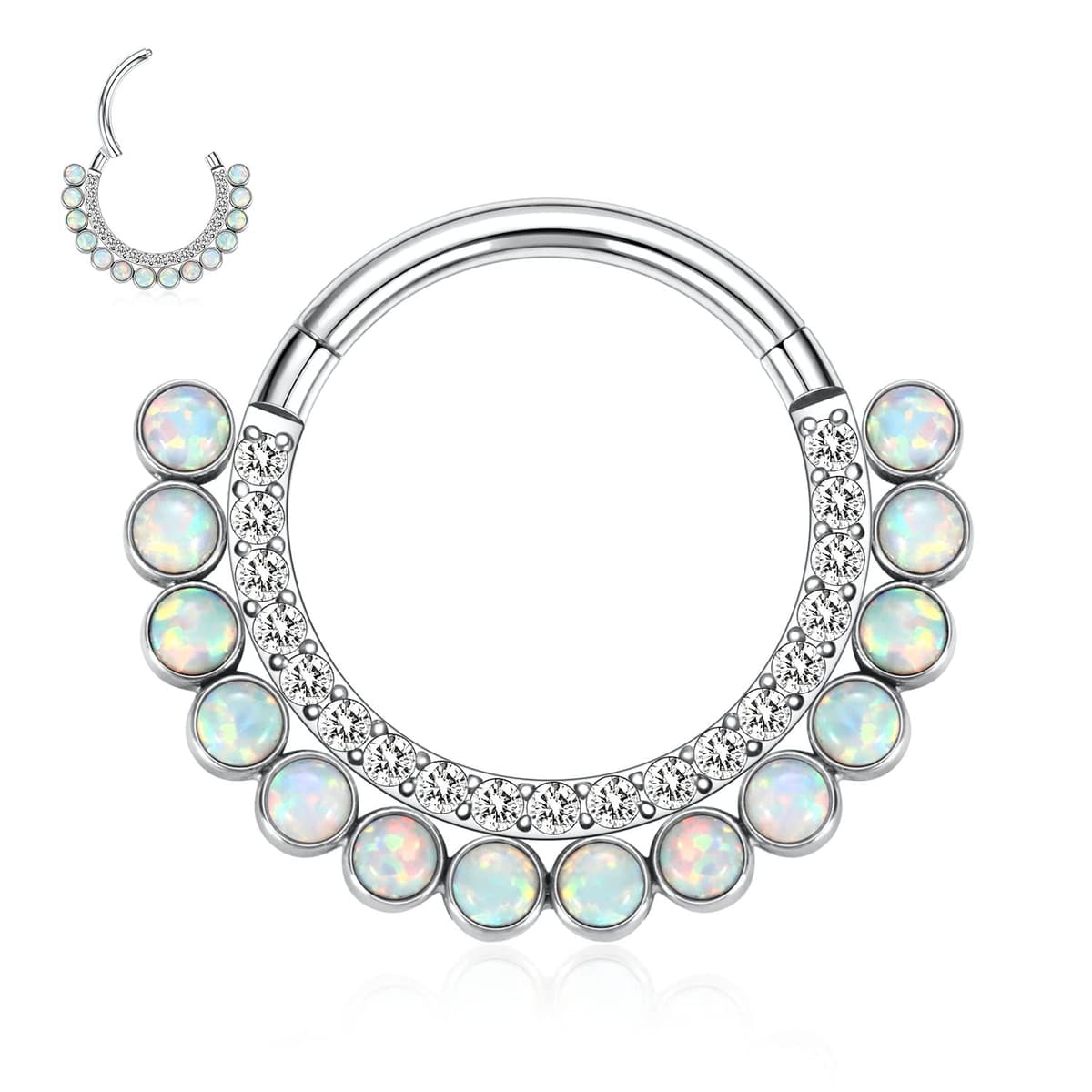 AROWRO 16G Septum & Daith Jewellery - 316L Surgical Steel Septum Rings, Daith Earrings, Nose Rings, Clicker, Rook, Helix, Lobe, Cartilage Piercing Jewellery — view 7