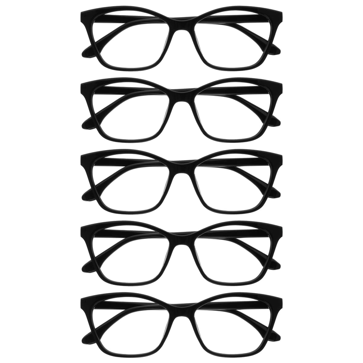 OPULIZE KAT Reading Glasses - Stylish Cat's Eye Frame - Men and Women - Spring Hinges, 2 Pack - Black / Tortoise Brown — view 10
