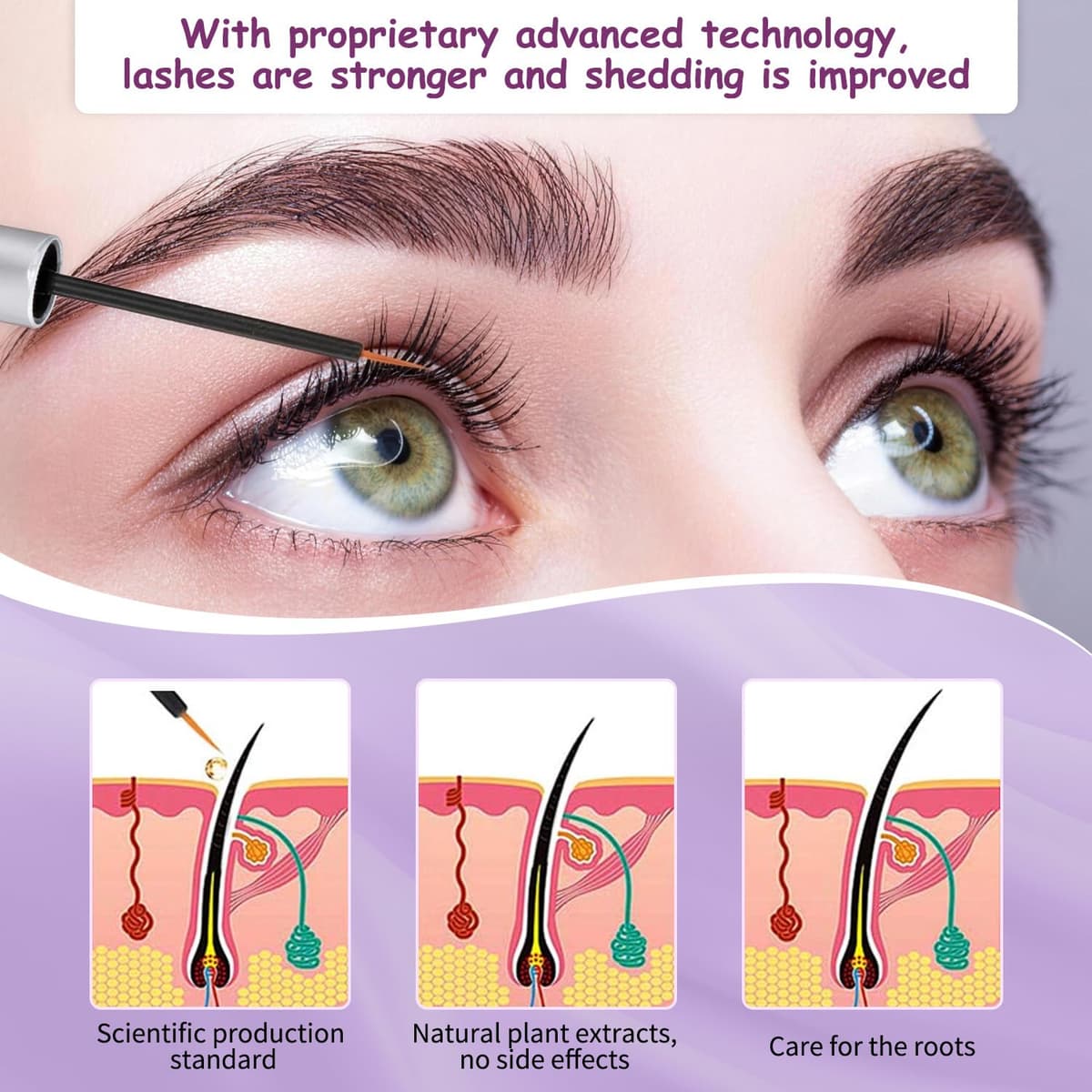 IPRILRY Eyelash Growth Serum with Natural Formula Lash Serum for Eyelash Growth for Longer,Fuller Looking Lashes Gentle for Eyelash 0.17 Fl Oz — view 7