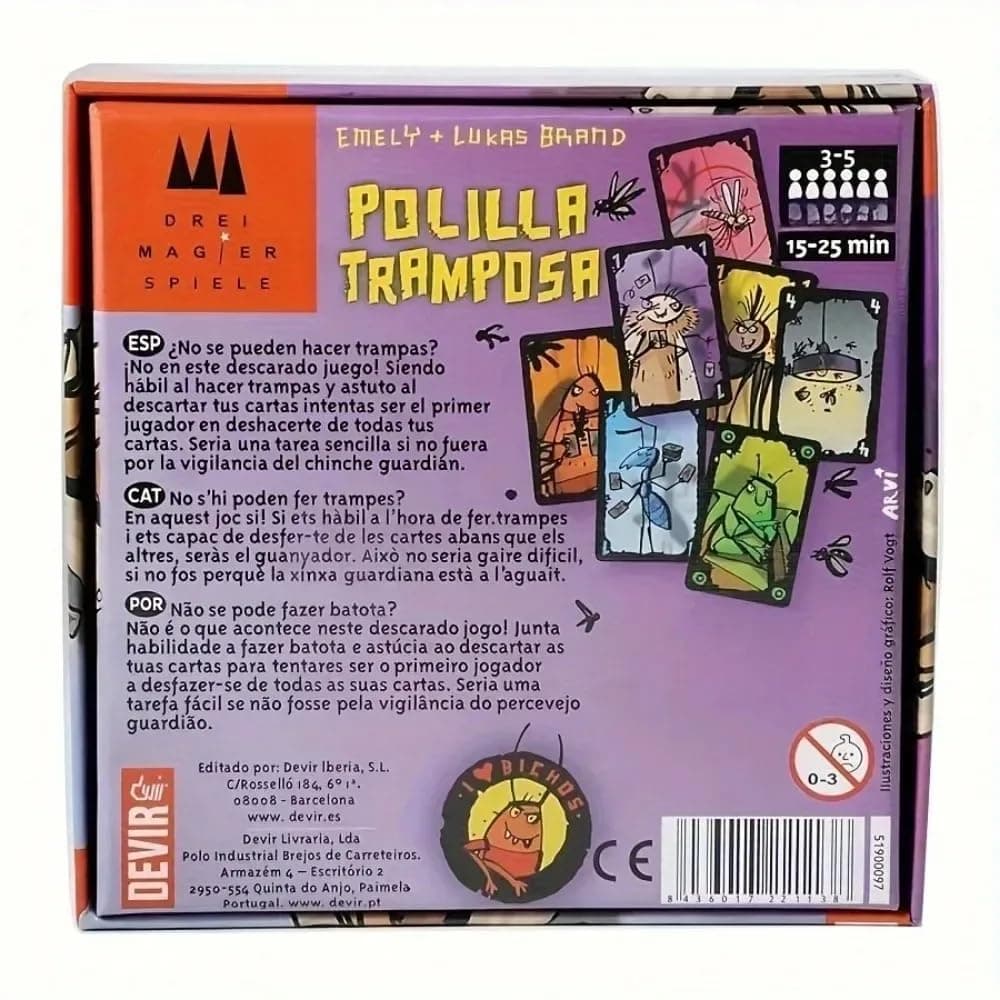 Polilla Tramposa, Juego de Cartas, Juego de Mesa para Niños, Party Game, Juego Rápido para Todas Las Edades y Fiestas — view 3