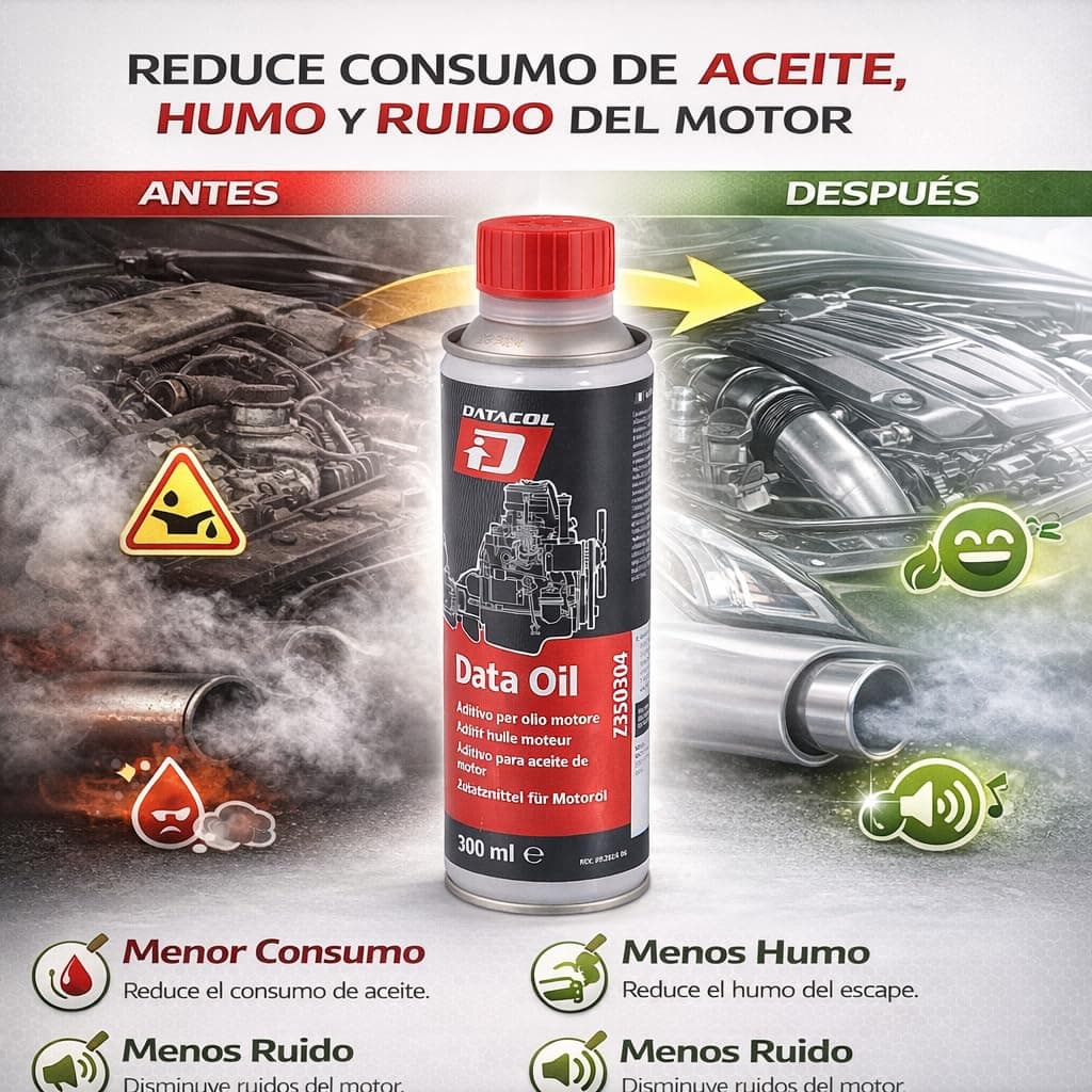 Datacol Aditivo para Aceite de Motor Data Oil 300 ml – Antihumo y Anticonsumo | Tratamiento para Motor, Reduce Ruido, Mejora Lubricación y Protección | Gasolina y Diésel con DPF (1) — view 3