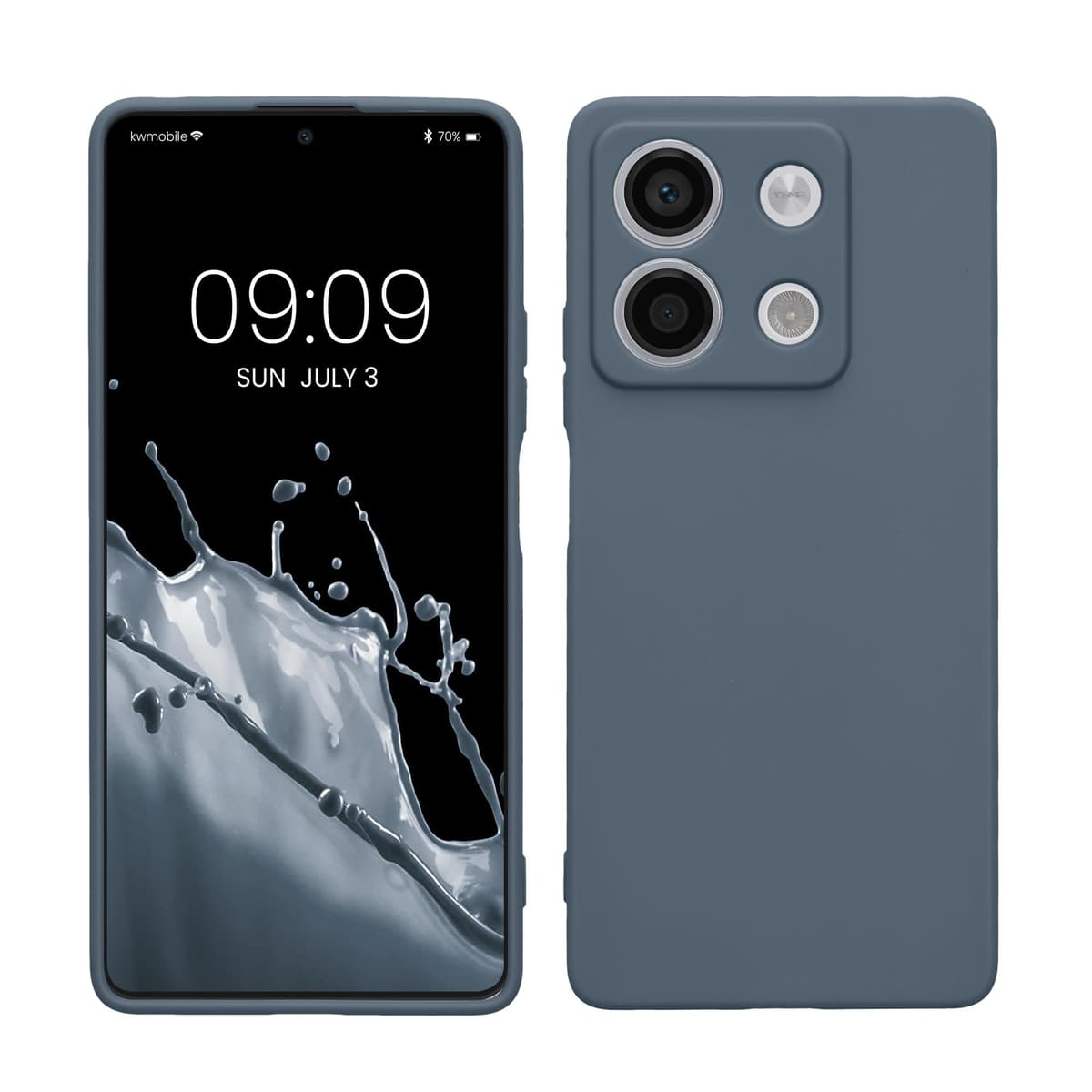 kwmobile Carcasa Compatible con Xiaomi Redmi Note 14 Pro 5G / Poco X7 Funda - Funda Ultrafina de TPU con Bordes elevados - Lavanda Metalizado — view 273