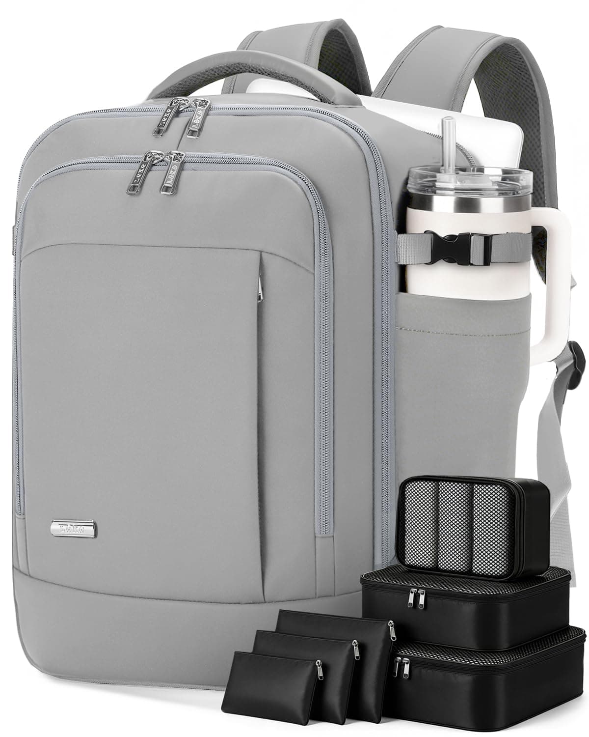 Lekespring Mochila de Viaje para Cabina de Avión 40x20x25 (20L), con Compartimento Húmedo y 6 Bolsas Organizadoras - Negocios y Escuela - Negro — view 17