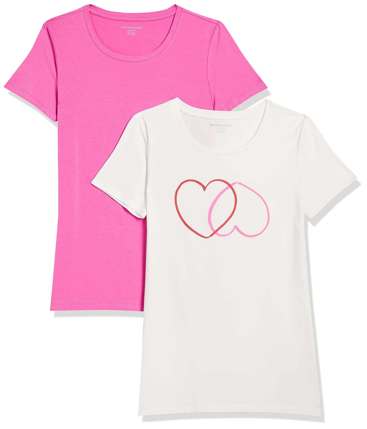 Amazon Essentials Camiseta de Manga Corta y Corte Estándar (Opciones de Cuello Redondo y Cuello en V) Mujer, Paquetes Múltiples — view 74