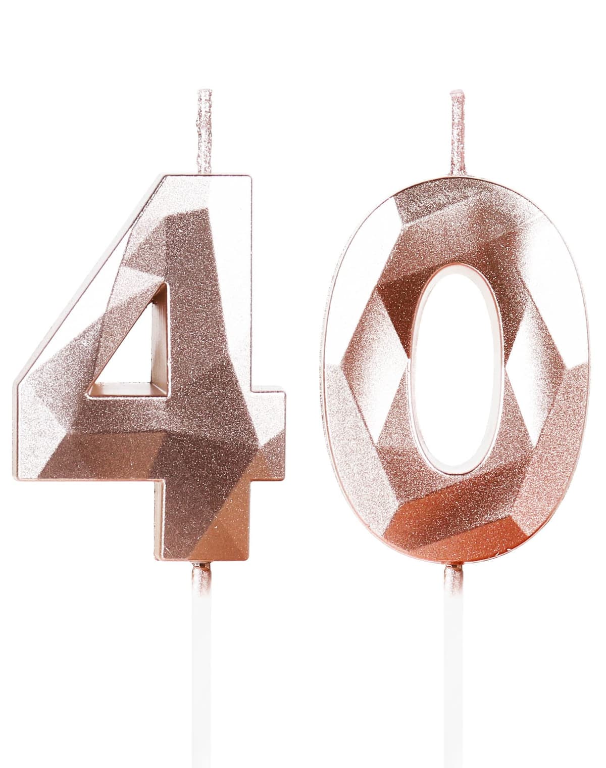 Yiran 50th Birthday Candles, Gold Number 50 Happy Birthday Candles, Cake Topper Decorations for Birthday Party, Wedding Anniversary Celebration Supply — view 26