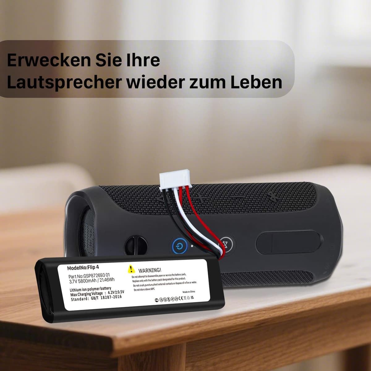 Batería de 5800 mAh para altavoces JBL Flip 4 — view 5
