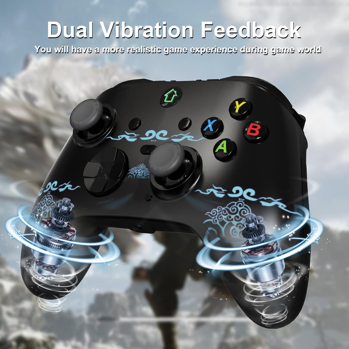Wired X box 1 Controller with 3M Cable, USB PC Gamepad with Programming Buttons, Turbo, LED Light & Audio Jack, Firmware Upgrade Required for X box One Host — view 4