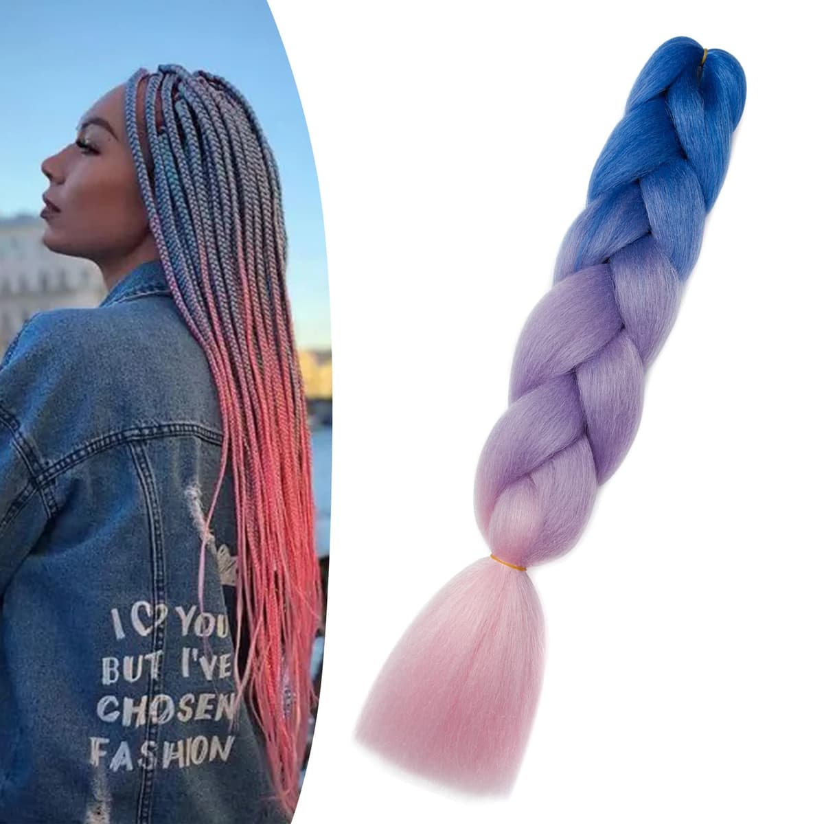 60cm Extensiones de Pelo Trenzas Africanas Castaño Oscuro Extensiones para Trenzas Africanas 1 pcs 100g Kanekalon Pelo para Trenzas Africanas Sintetico Extensiones de Trenzado Cabello Braiding — view 180