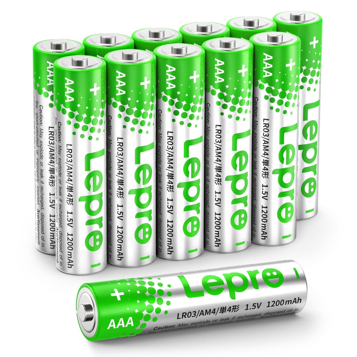 Lepro AAA Alkaline Batteries 24 Pack, 1200mAh Triple A Battery with Anti-Leakage Technology, High Capacity, Long Lasting Power, 1.5 Volt LR03 MN2400 AAA Battery Pack for Clocks Remotes Mouse Torch — view 15