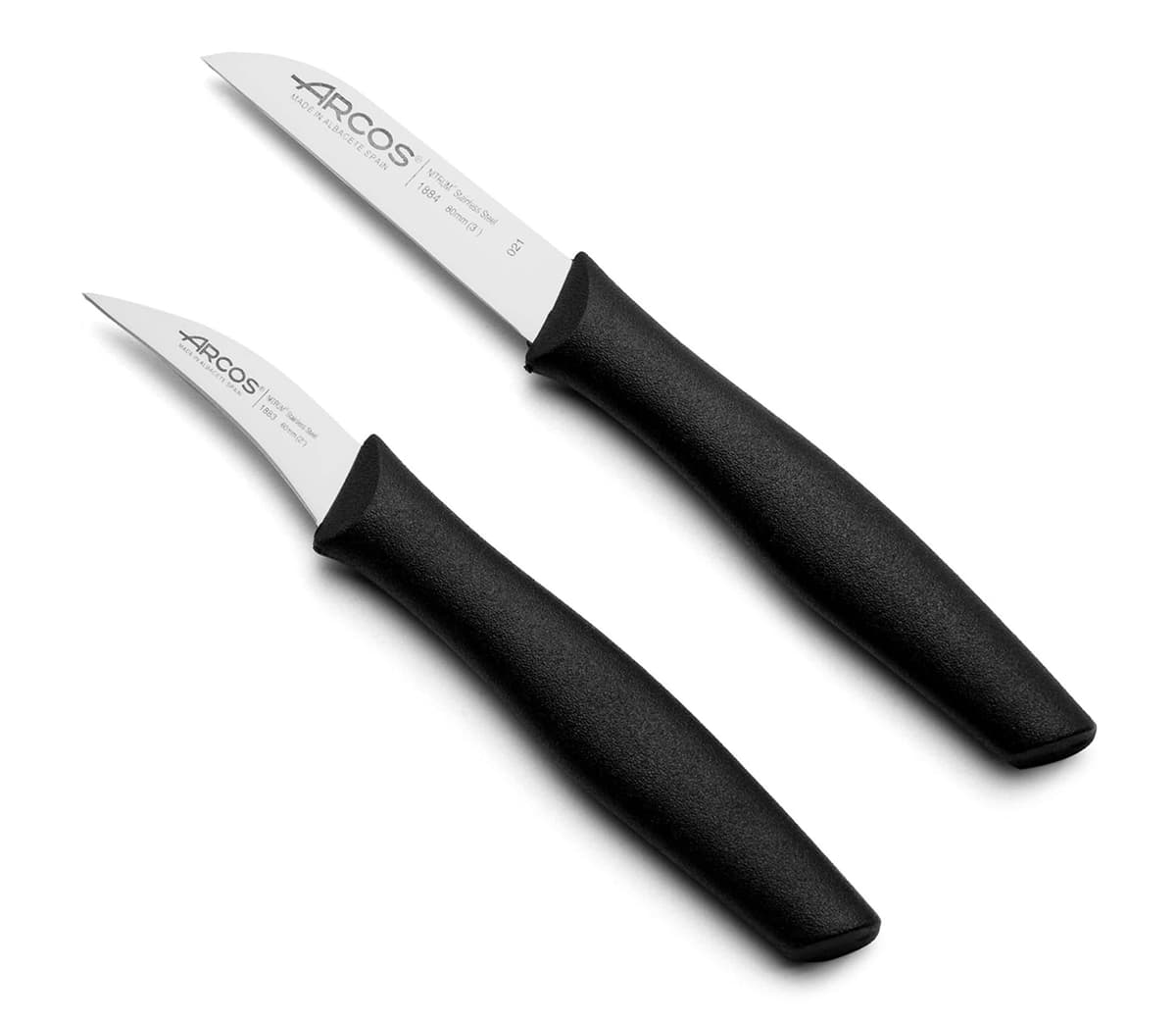 ARCOS Juego de 6 Cuchillos Mondadores con Hoja de 100mm en Acero Inoxidable y Mango de Polipropileno. Set de Cuchillos de cocina para Pelar Apto para Lavavajillas. Serie Nova. Color Negro — view 38