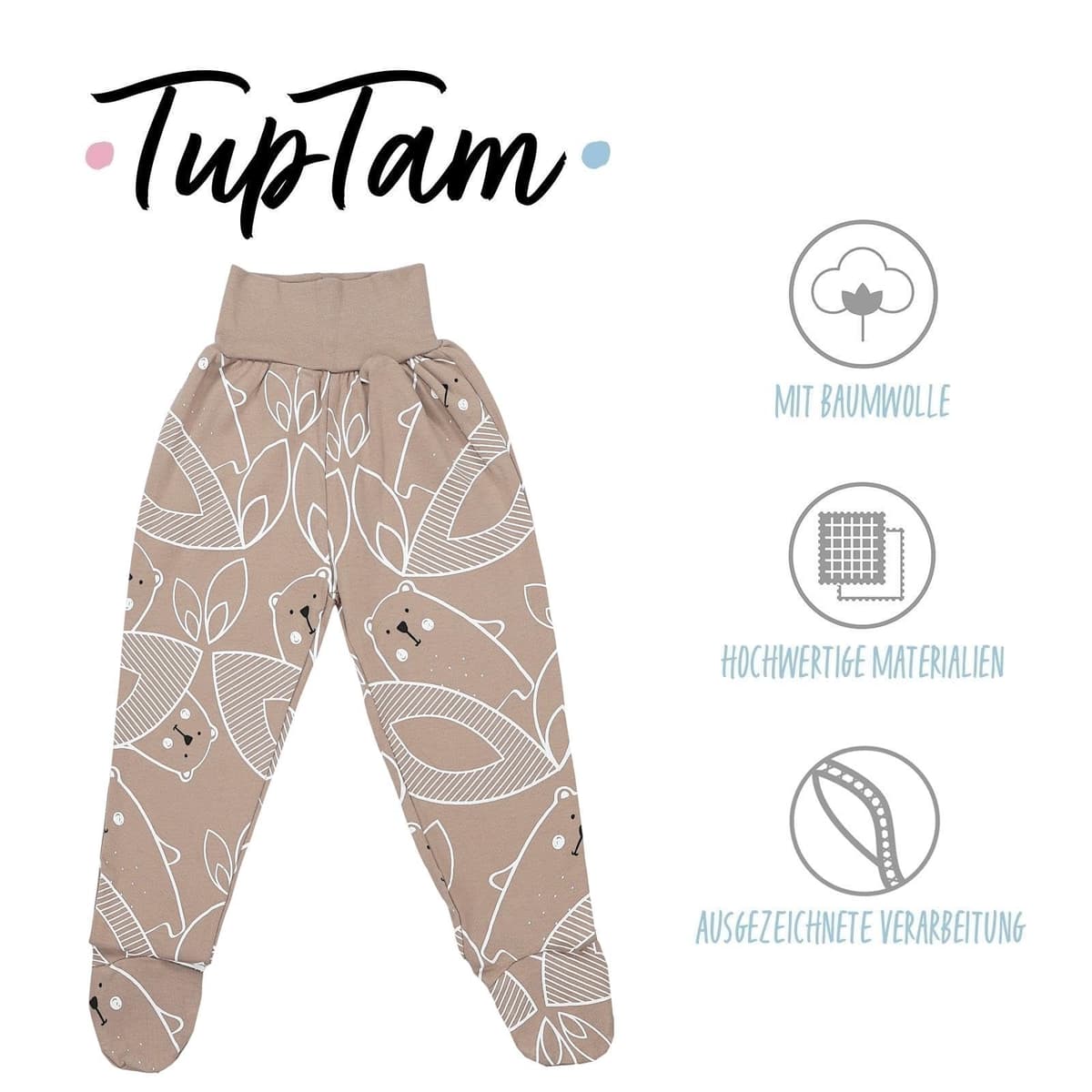 TupTam Pantalón con Pies de Bebé NIños NIña Pack de 5 — view 3