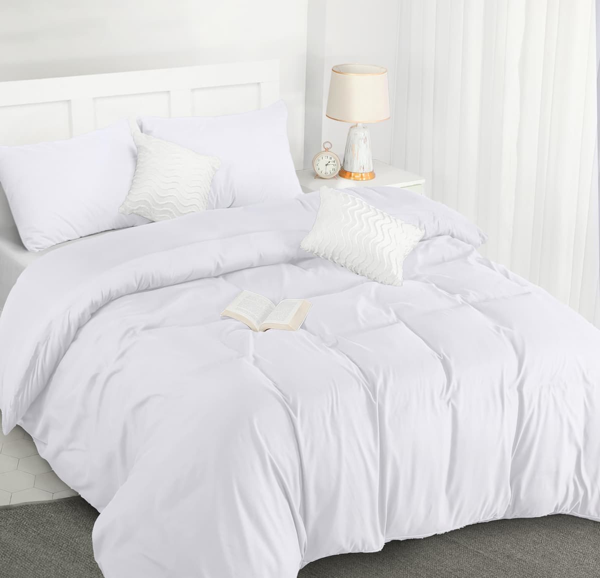 Utopia Bedding Duvet Cover Double - Soft Microfibre Polyester - Bedding Quilt Cover Set, with Pillow cases (Grey) — view 31