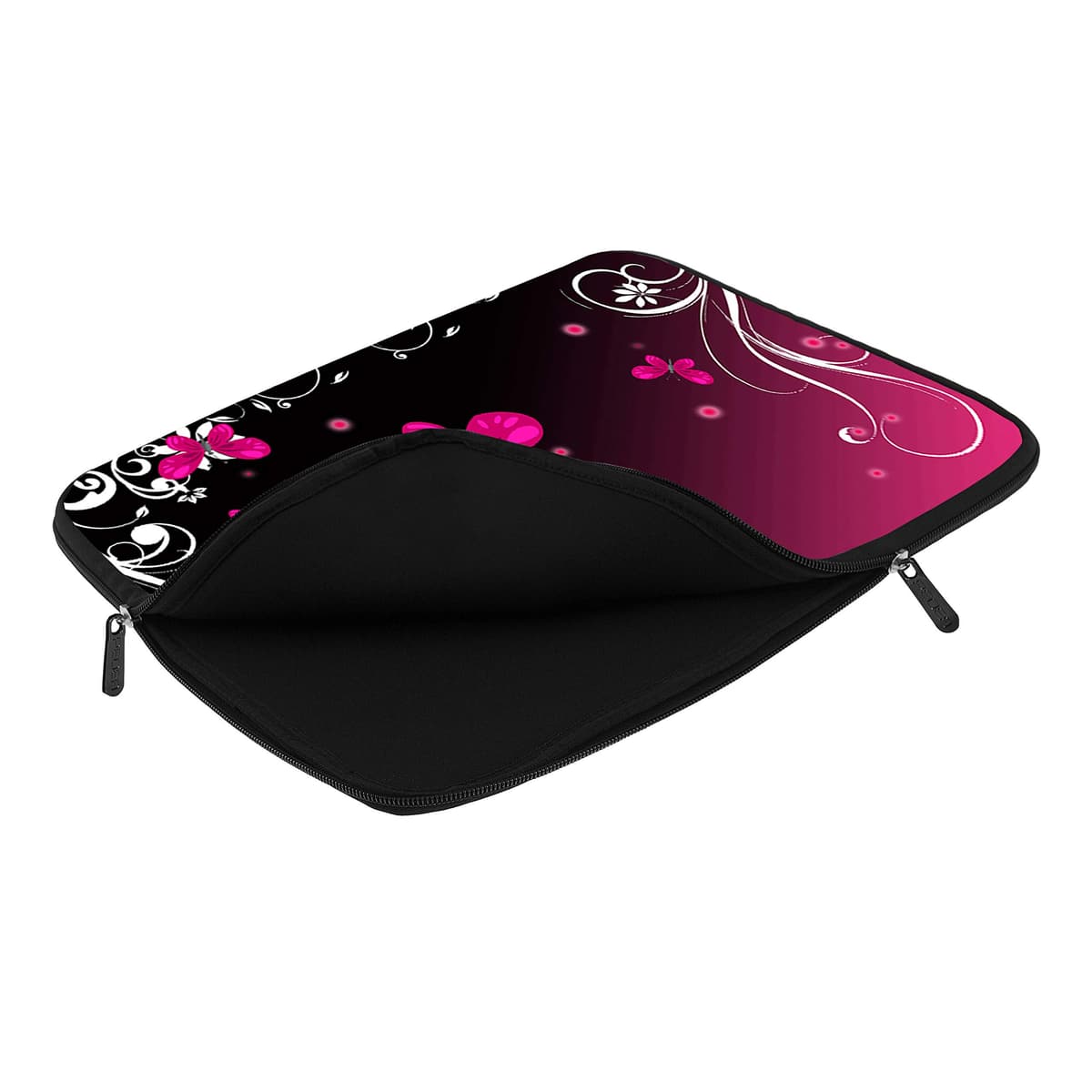 Pedea - Funda de Neopreno para Tablet o portátil (10,1"/25,6 cm), diseño de Mariposa, Color Rosa y Negro — view 5