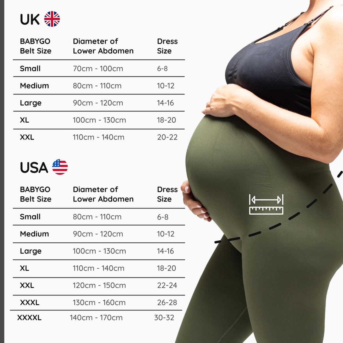 BABYGO® 4 in 1 Pregnancy Support Belt Maternity & Postpartum Band - Relieve Back, Pelvic, Hip Pain, SPD & PGP >> inc 40 Page Pregnancy Book for Birth Preparation, Labour & Recovery L Black — view 6