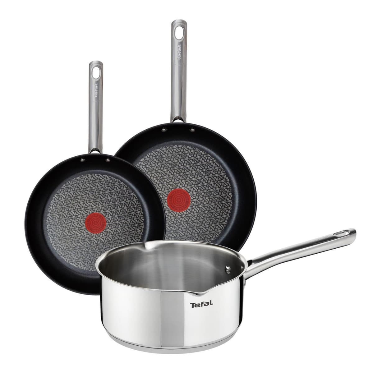 Tefal Duetto - Juego de Sartenes de 20/24/28 cm, Apto inducción, antiadherente, revestimiento titanio, Thermo-signal, apto lavavajillas y horno, acero inoxidable — view 15
