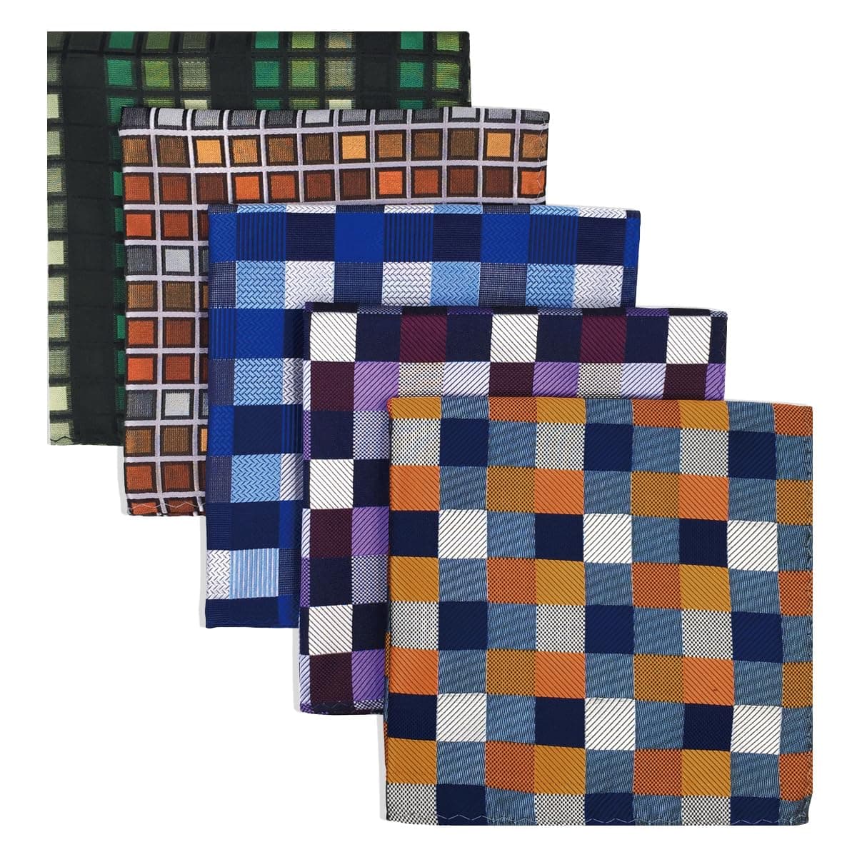 S&W SHLAX&WING 5 Pieces Pañuelo De Bolsillo Para Hombre Handkerchiefs Set para chaqueta de traje