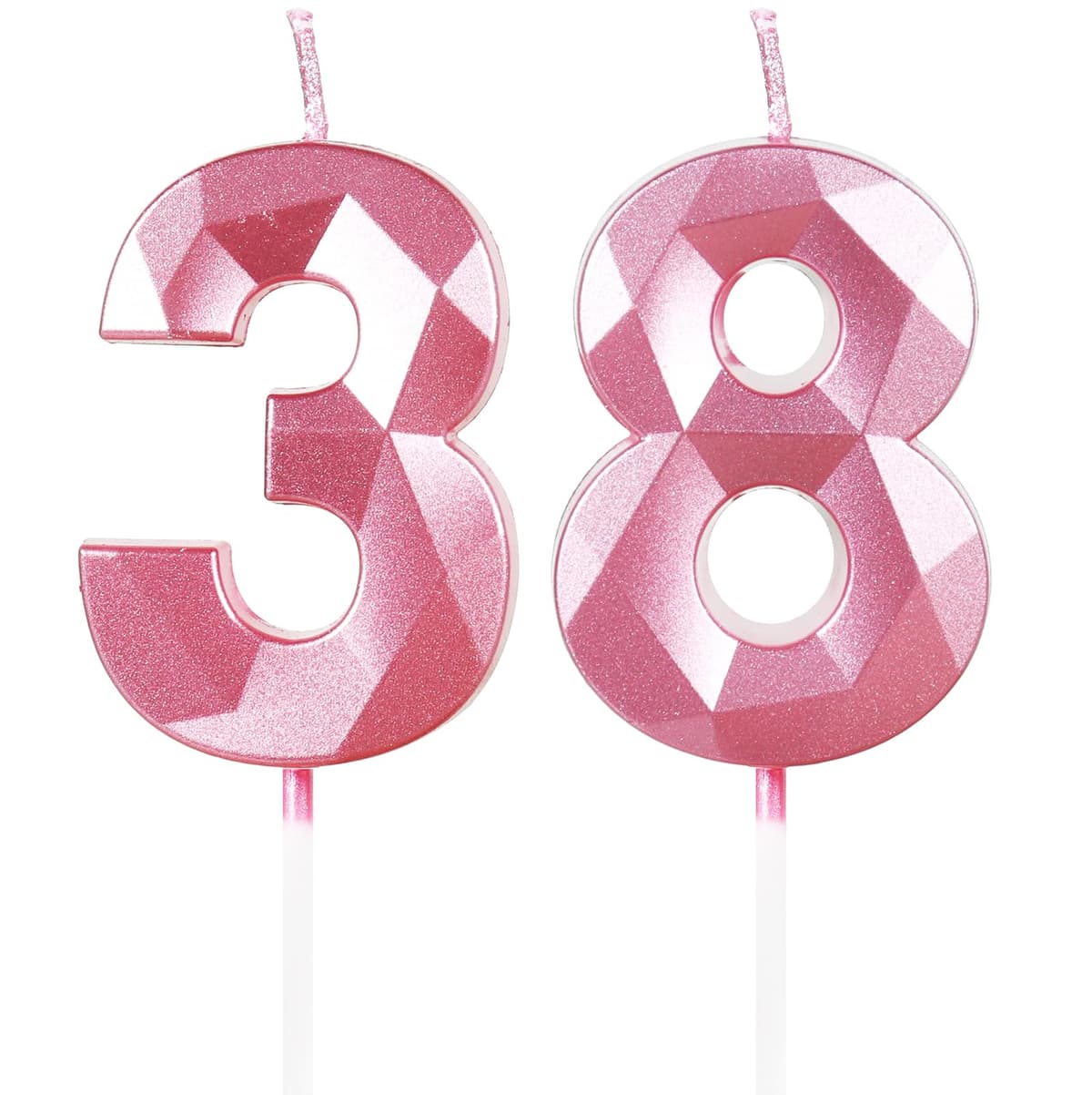 Yiran 50th Birthday Candles, Gold Number 50 Happy Birthday Candles, Cake Topper Decorations for Birthday Party, Wedding Anniversary Celebration Supply — view 84