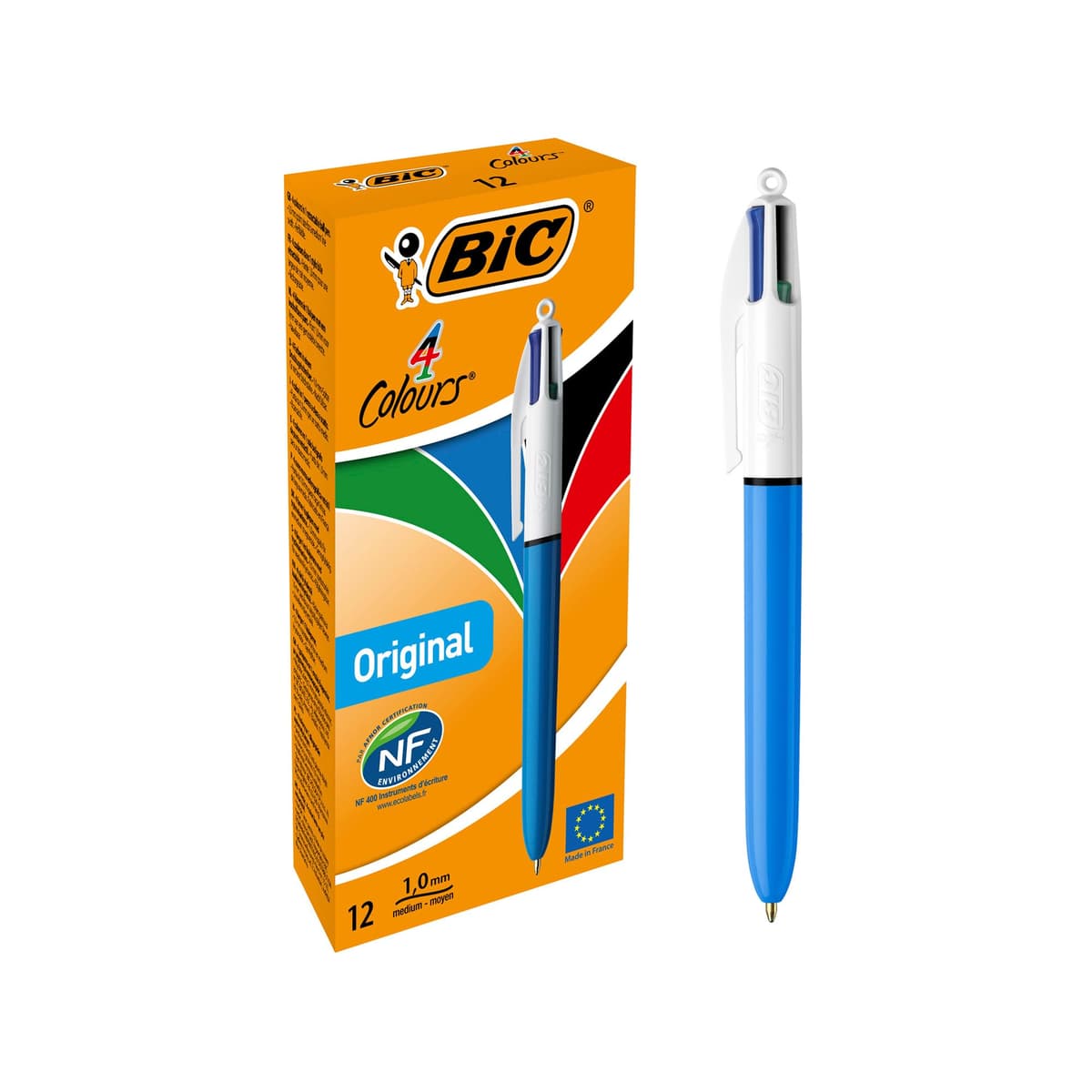BIC 4 Colours Pens Multicolour Original - Retractable Ballpoint Pens - Pack of 3 — view 8