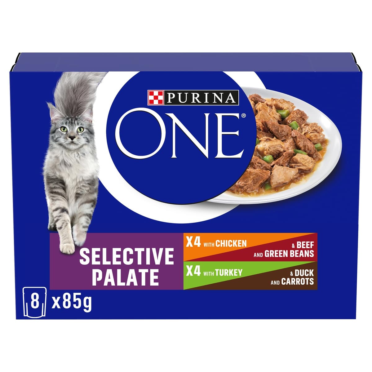 PURINA ONE Mini Fillets Mixed Selection in Gravy Adult Wet Cat Food 40x85g — view 9
