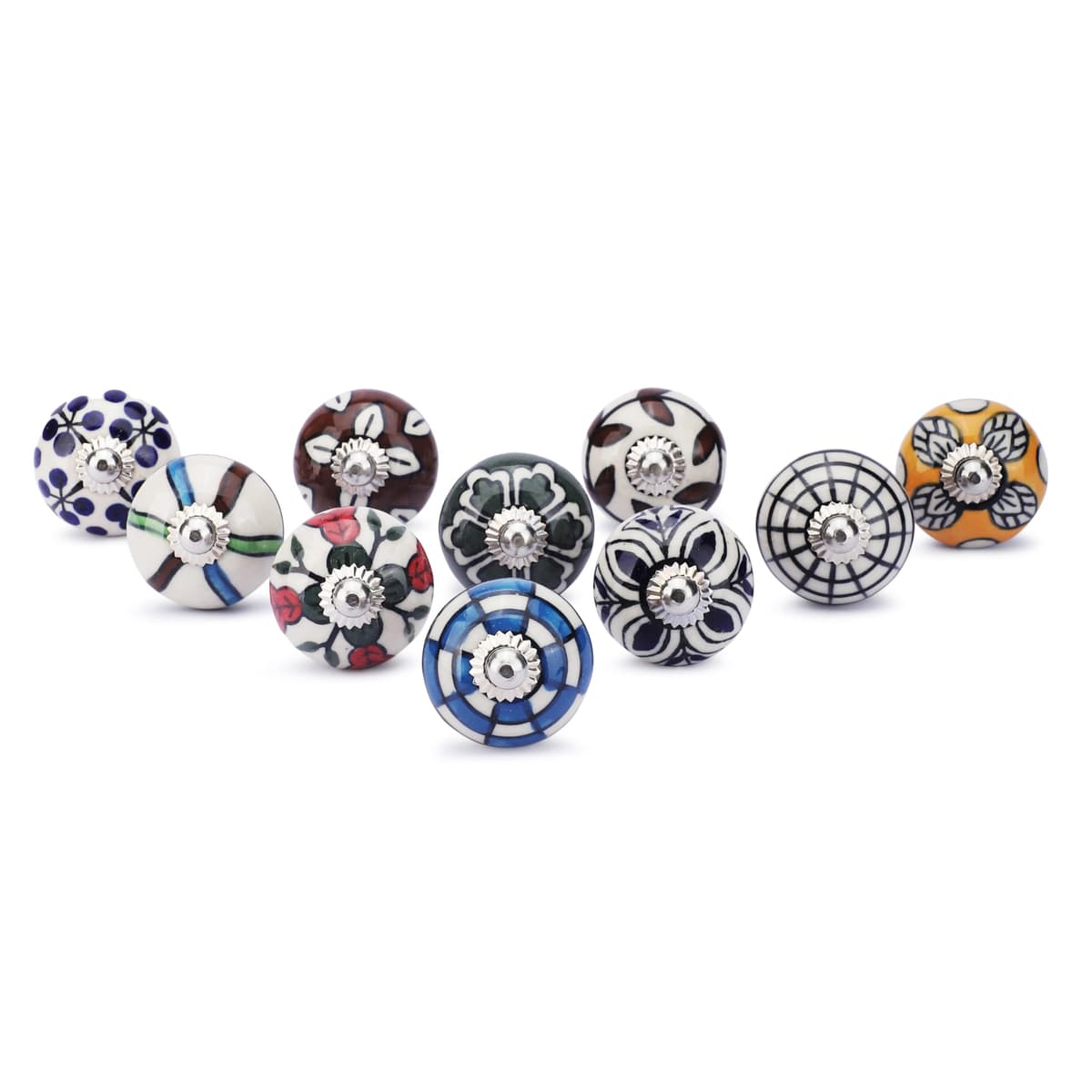 Ajuny Vintage Juego de 20 Pomos de Cerámica Blanca para Cómoda Cajón Armario Cocina Moderna Baño y Dormitorio Tiradores Decorativos Hechos a Mano — view 35