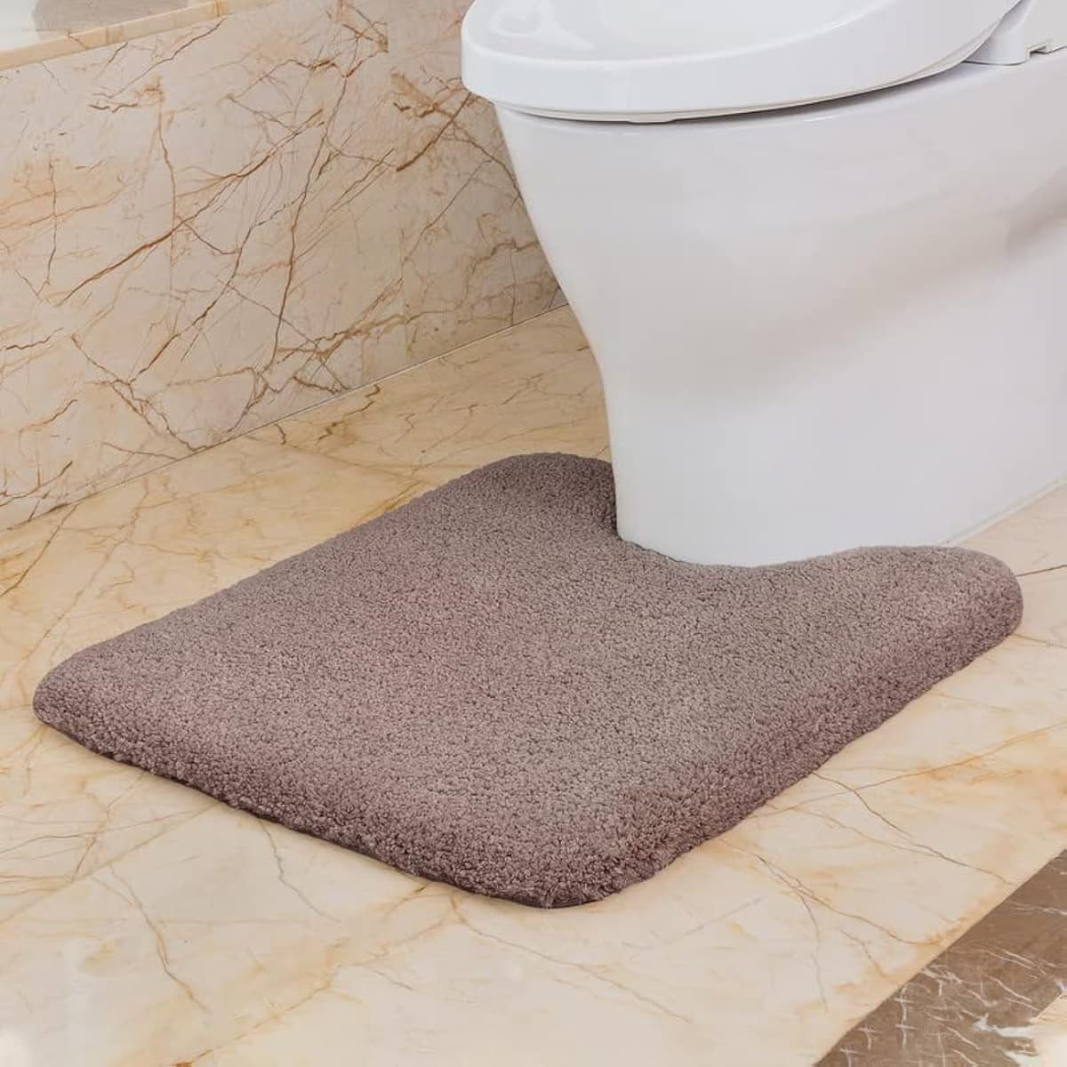 VANZAVANZU Alfombra de Ducha Antideslizante Espesa Absorbente Ultra Suave - Alfombrilla de Baño Mullido Microfibra, Lavable a Máquina - 40 x 60cm (Gris Claro) — view 21