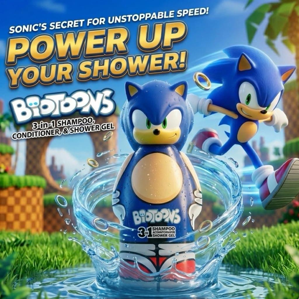 Sonic the Hedgehog 3-in-1 Shampoo, Conditioner and Shower Gel for Kids — view 2