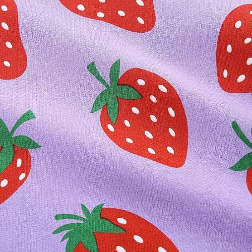 Winzik Girls Sweatshirt Christmas Sweater Shirt Toddler Kids Girl Pullover Fall Long Sleeve Tops Tee Clothes 2-7T (2-3T, Purple Strawberry) — view 8