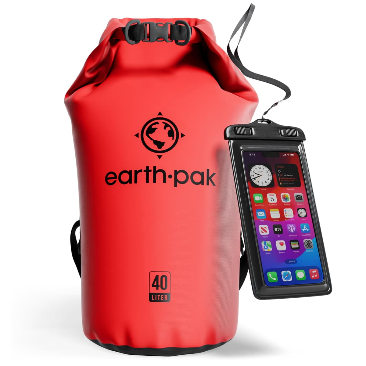 Earth Pak Waterproof Dry Bag - Roll Top Waterproof Backpack Sack Keeps Gear Dry for Kayak with Waterproof Phone Case — view 41