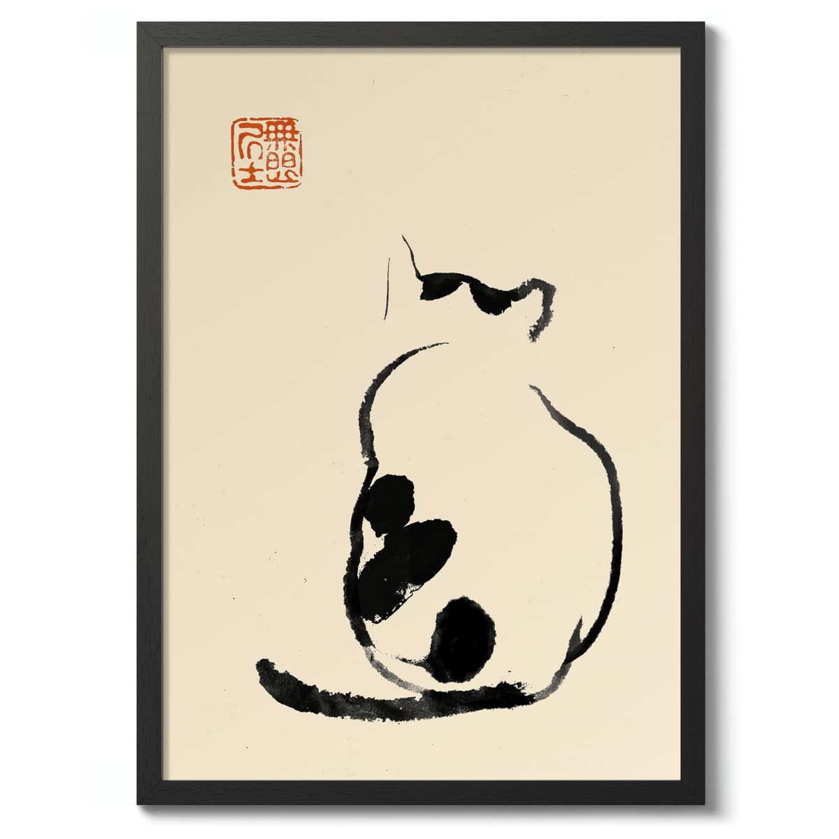 Matsumoto Hoji Sad Frog Poster, Japansese Art Woodblock Ukiyo-e Print, Framed Japanese Wall Art, Archival Matte, A1 (Print Only) - 84.1x59.4cm — view 29