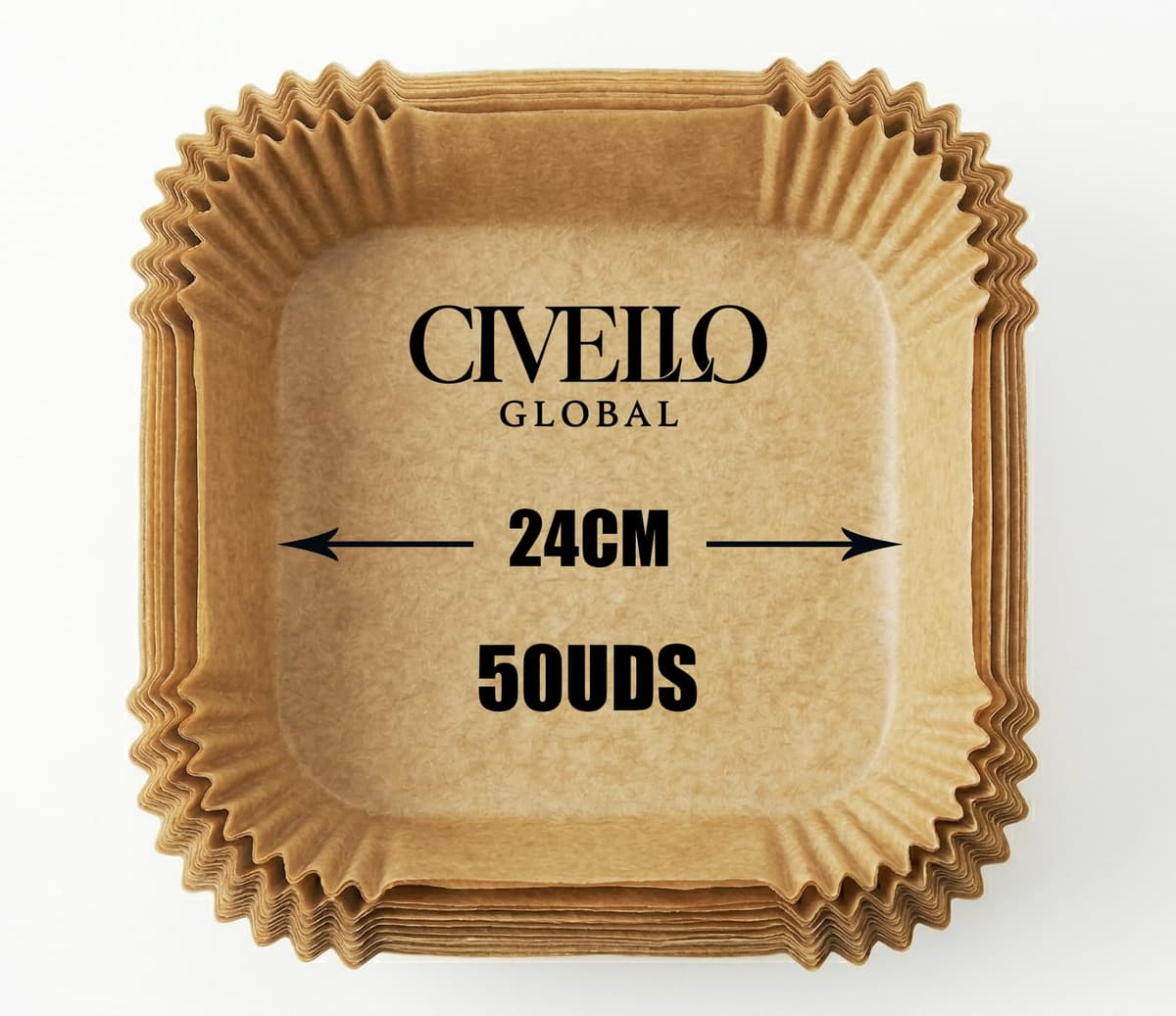 Papel para Freidora de Aire Cuadrado, Forros Desechables Antiadherentes (4.5 a 6 litros), Apto para Horno, Microondas y Vaporera — view 5
