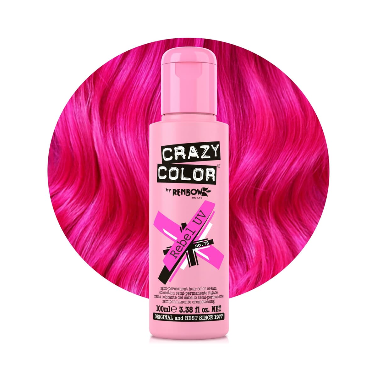 Crazy Color Vibrant Candy Floss Semi-Permanent Hair Dye. Highly Pigmented Pastel Pink Conditioning & Oil Nourishing Vegan Formula | No Bleach or Ammonia | 100ml — view 16