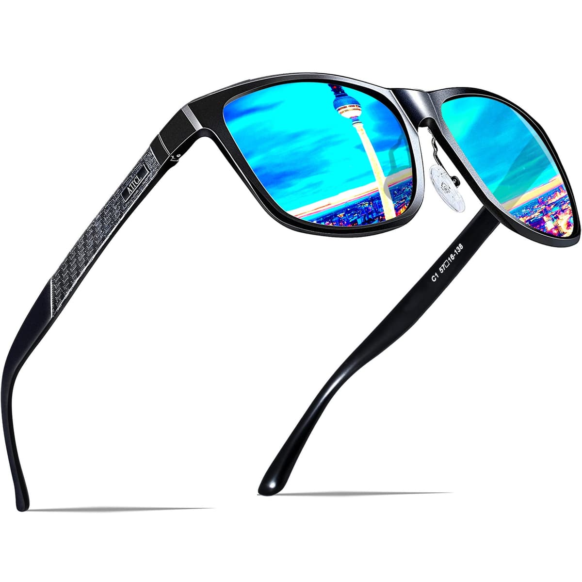 ATTCL Polarised Sunglasses Mens for Driving: UV400 Protection Square Shades AL-MG Metal Frame HD TAC Lens Hiking Travel — view 13