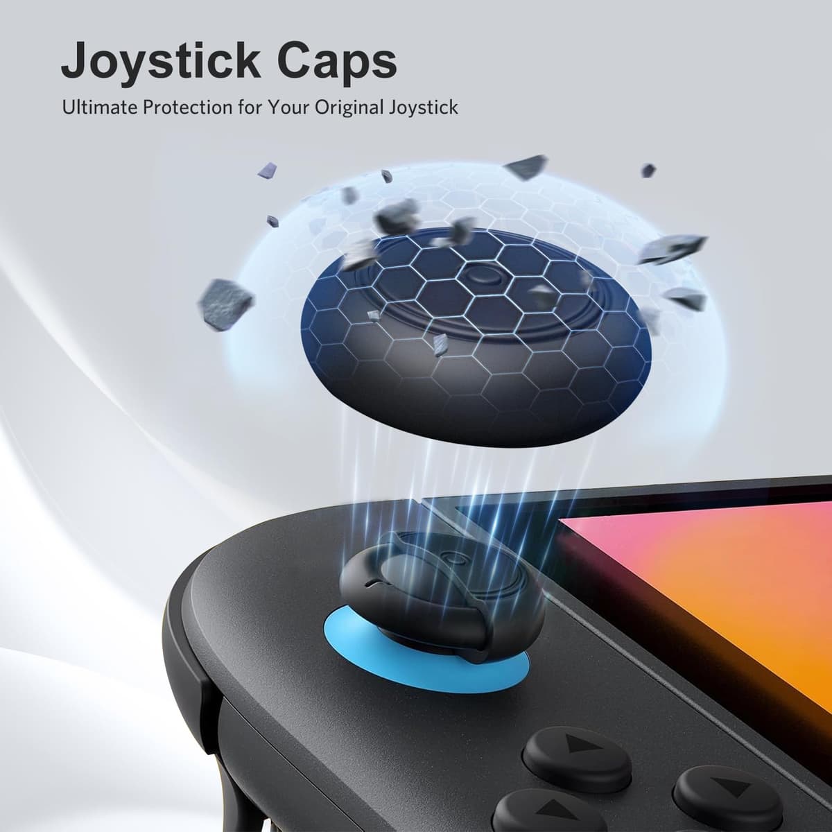 CoBak Funda Nintendo Switch 2 (2025) - Set 3en1: 2 Protectores Vidrio + 2 Gomas Palancas + Funda Rígida Portátil, Negro — view 7