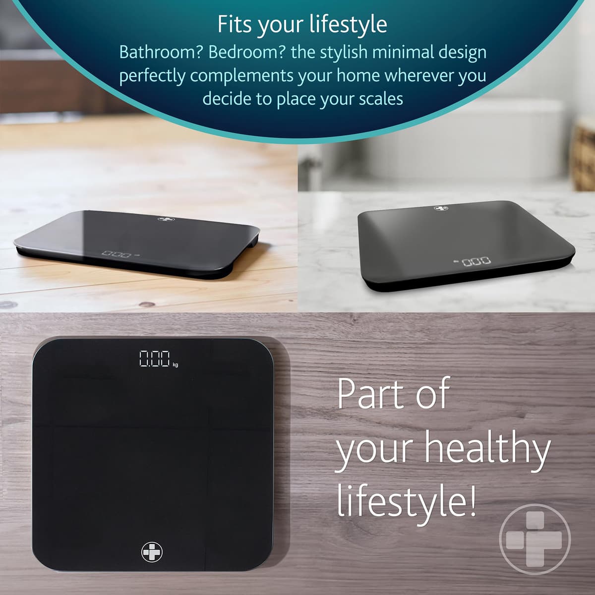 Reliance Medical Digital Body Weight Scale, Professional Scale with LED Display, Ultra-thin Design, Precise Weight Management, Bathroom Scale, Size L 26 cm x W 26 cm x D 2.2 cm, Pack of 1 — view 3