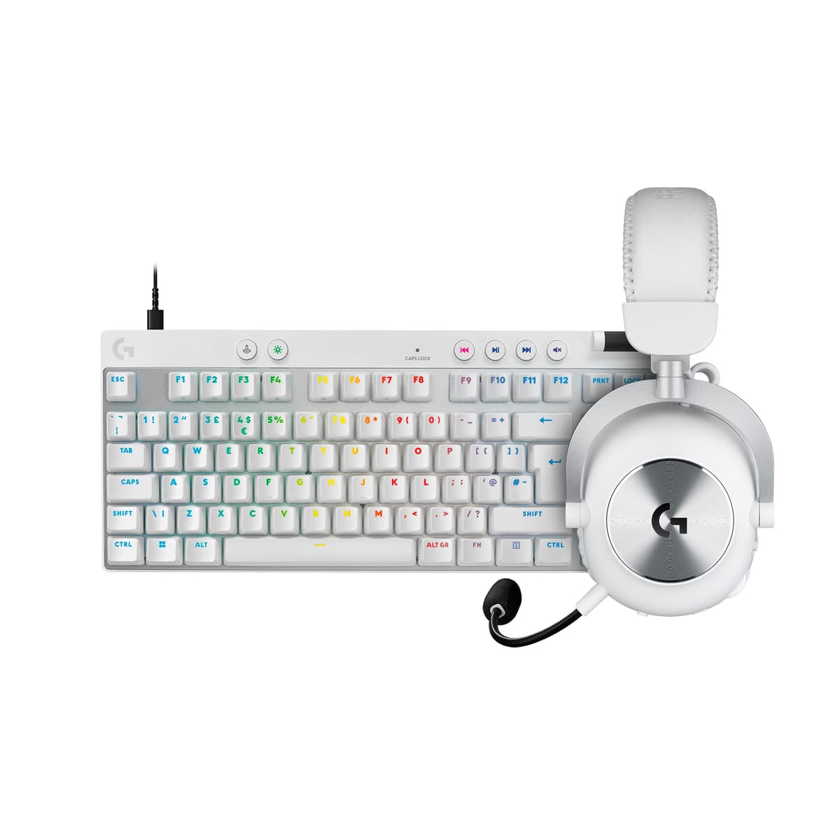 Logitech G PRO Mechanical Gaming Keyboard – Ultra Portable Tenkeyless Design, Detachable Micro USB Cable, Advanced GX Blue Clicky Switches, LIGHTSYNC RGB Backlit Keys, QWERTY UK, PC/Mac - Black — view 11