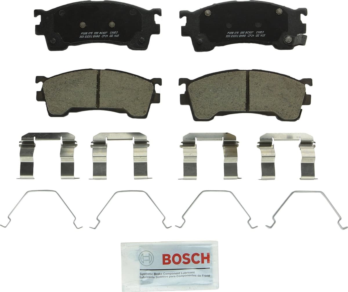 Bosch BC914 QuietCast Premium Ceramic Disc Brake Pad Set For: Acura ILX; Honda Accord, Civic, CR-V, Element, Fit, Front — view 222
