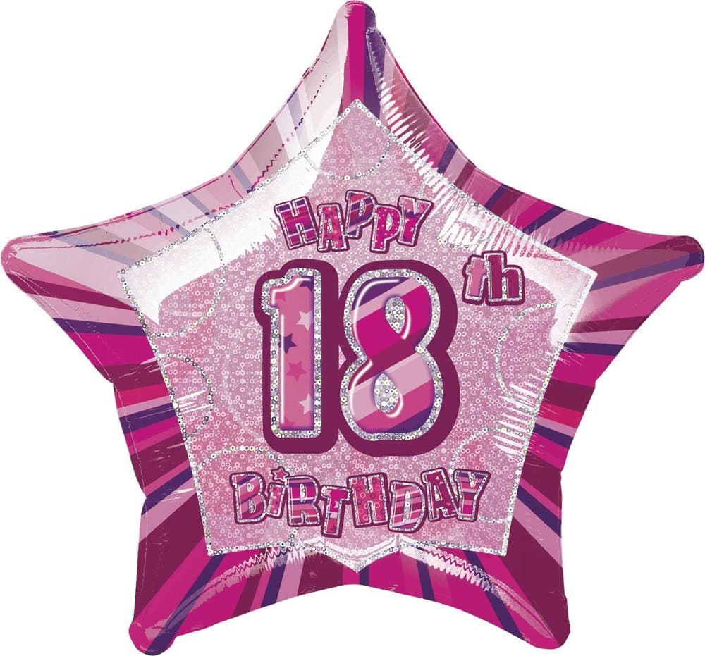 Unique Party 92068 - 9ft Foil Glitz Pink Happy 80th Birthday Banner — view 92
