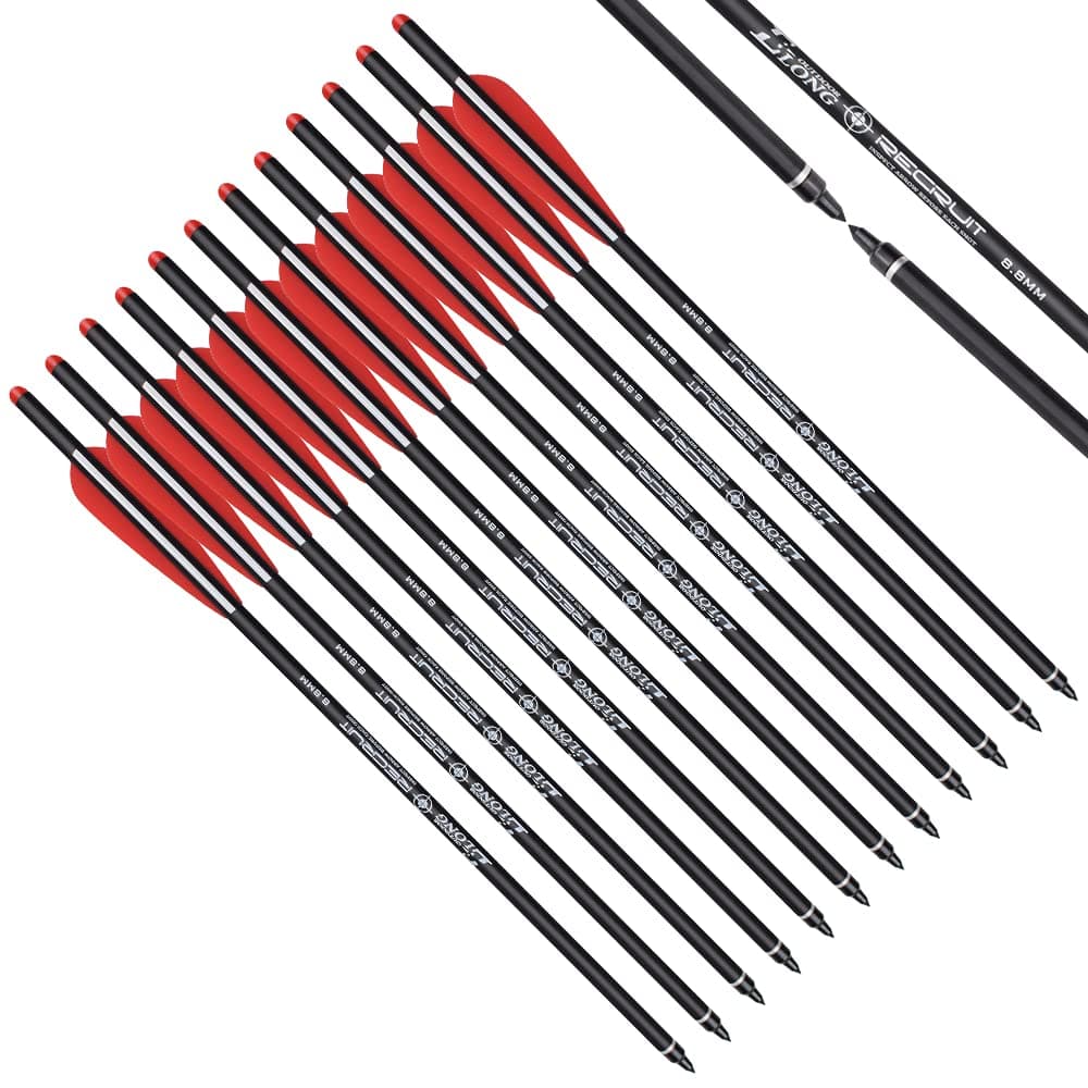 NIKA ARCHERY 12 Piezas de Pernos de Ballesta Flechas de Carbono 16 18 20 Pulgadas Flechas de Ballesta para Ballesta Caza Tiro con Arco práctica de Tiro — view 3