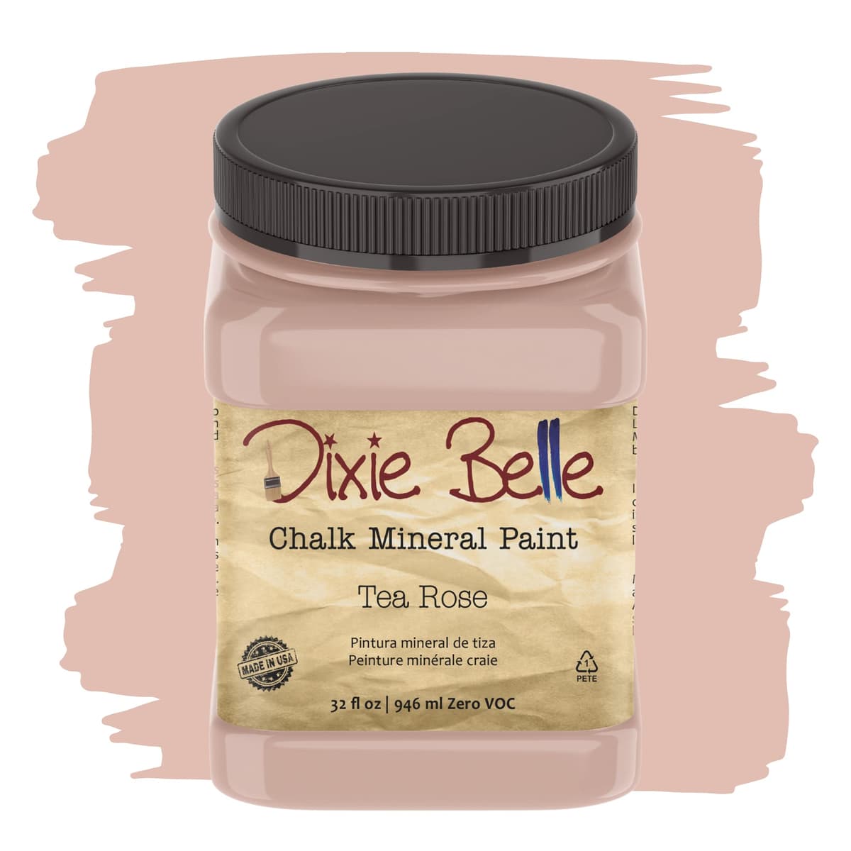 Dixie Belle Paint Company Chalk Finish Furniture Paint - Caviar (32oz) - Matte Black Chic Chalk Mineral DIY Furniture Paint — view 219