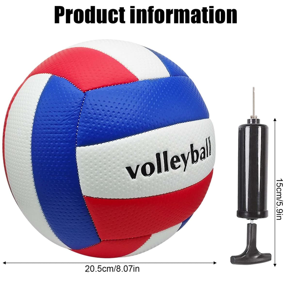 Voleibol de playa de cuero suave, tamaño 5, con bomba de pelota, resistente al agua, para exterior e interior, voleibol de playa oficial para niñas, jóvenes, adultos — view 2